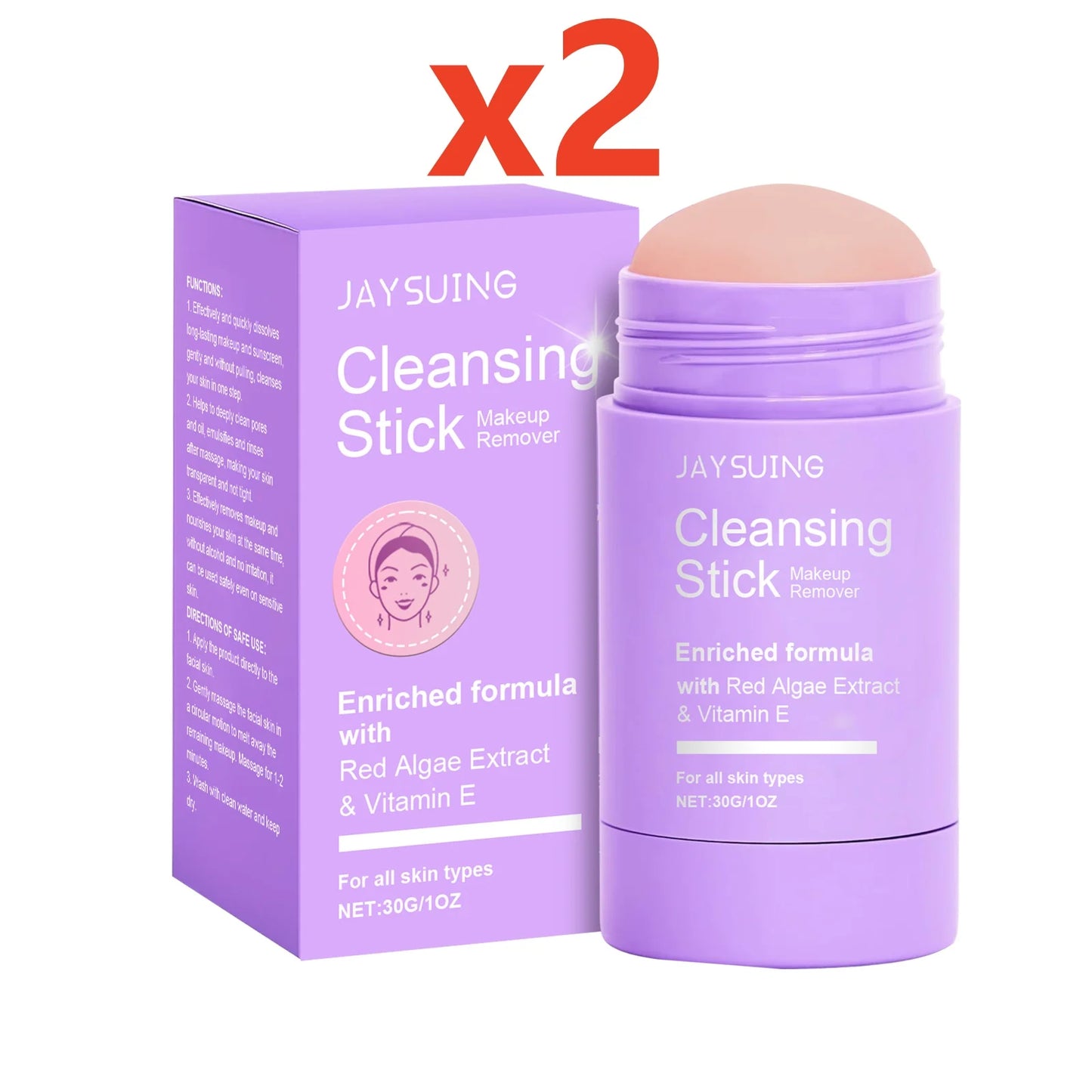 Face Clay Stick Makeup Remover Hydrating Exfoliating Deep Pore Purifying Oil Control Blackhead Cleansing Solid Facial Mask Stick