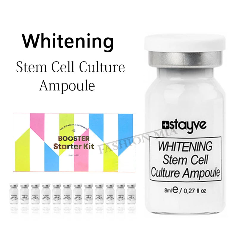 Stayve 8ml Whitening Hyaluronic Acid Facial Glow Serum Ampoule Kit BB Cream Niacinamide Brightening Rejuvenation Face Care