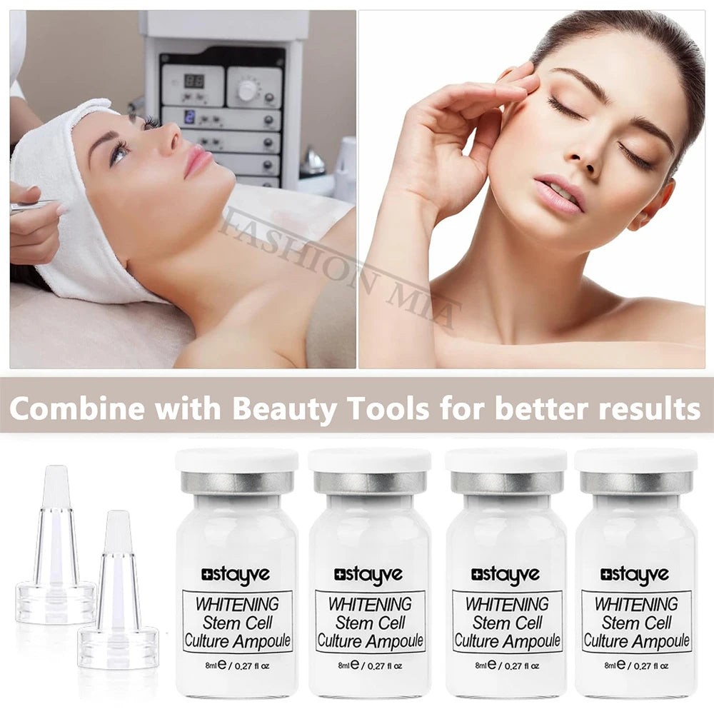 Stayve 8ml Whitening Hyaluronic Acid Facial Glow Serum Ampoule Kit BB Cream Niacinamide Brightening Rejuvenation Face Care
