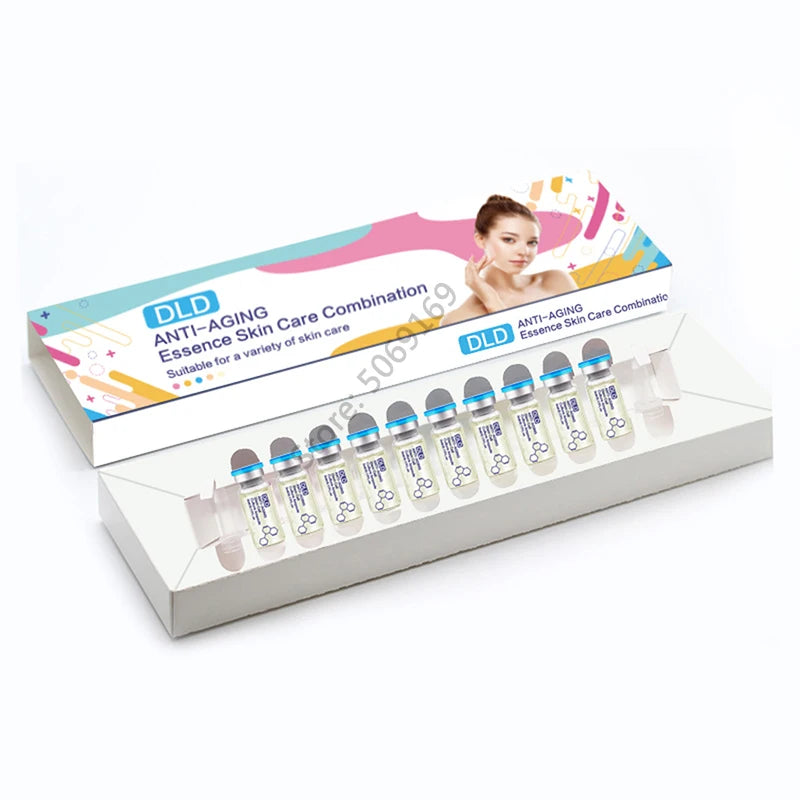 10pcs Hyaluronic Acid Ampoule Serum Kit Niacinamide Salmon DNA Moisturizes Rejuvenating Shrinks pores SPA Beauty Skin Care