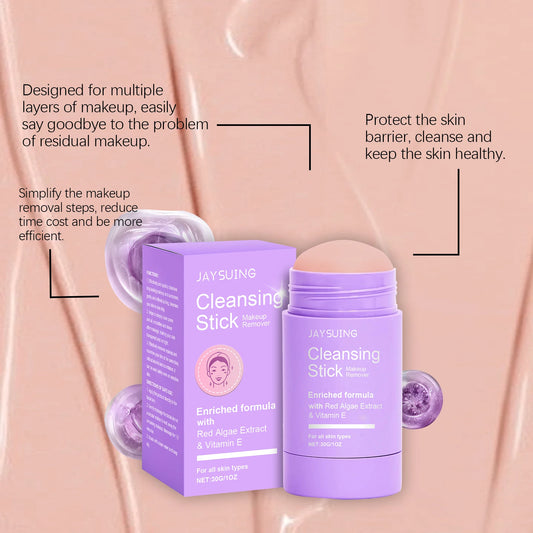 Face Clay Stick Makeup Remover Hydrating Exfoliating Deep Pore Purifying Oil Control Blackhead Cleansing Solid Facial Mask Stick
