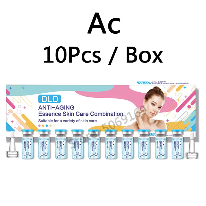 10pcs Hyaluronic Acid Ampoule Serum Kit Niacinamide Salmon DNA Moisturizes Rejuvenating Shrinks pores SPA Beauty Skin Care