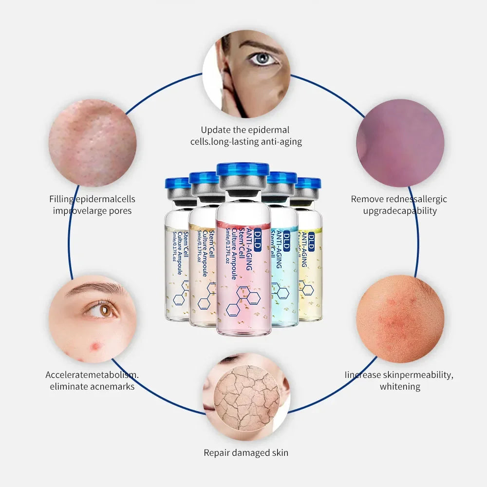 10pcs Hyaluronic Acid Ampoule Serum Kit Niacinamide Salmon DNA Moisturizes Rejuvenating Shrinks pores SPA Beauty Skin Care