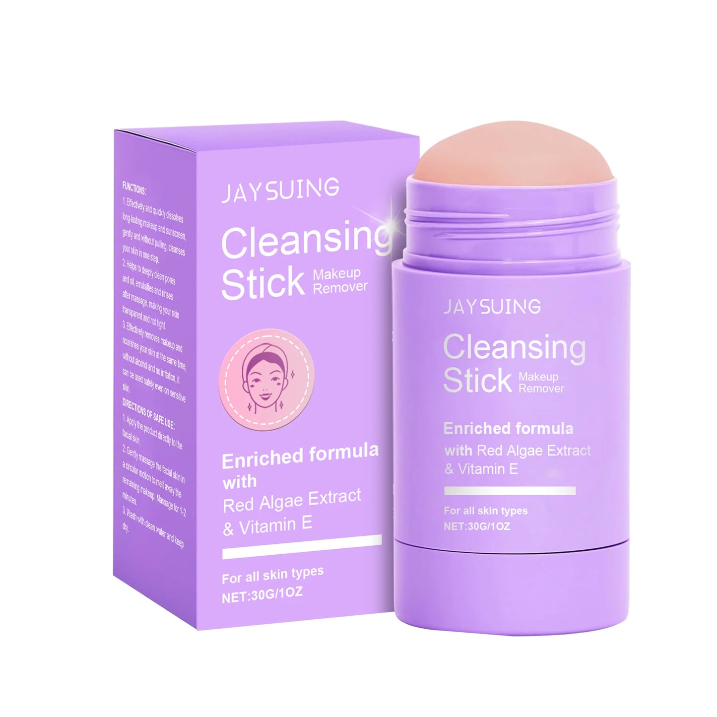 Face Clay Stick Makeup Remover Hydrating Exfoliating Deep Pore Purifying Oil Control Blackhead Cleansing Solid Facial Mask Stick