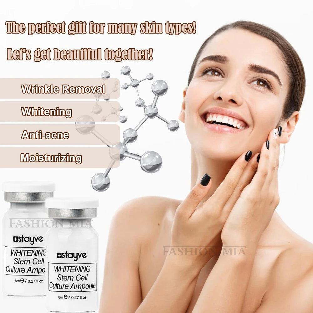 Stayve 8ml Whitening Hyaluronic Acid Facial Glow Serum Ampoule Kit BB Cream Niacinamide Brightening Rejuvenation Face Care
